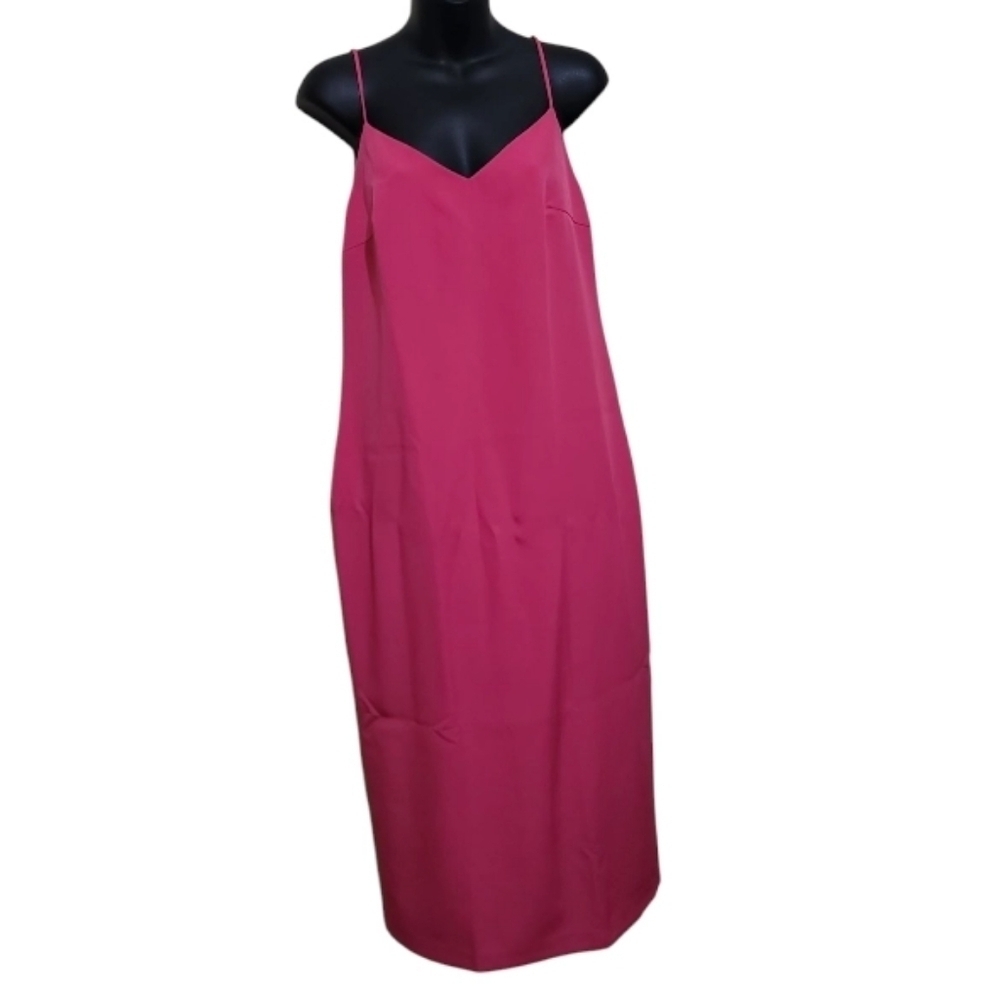 Magnetic Pink Spaghetti Strap Dress Sz Large NWT
